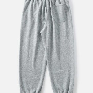 youthful solid drawstring joggers   sleek urban comfort 8445