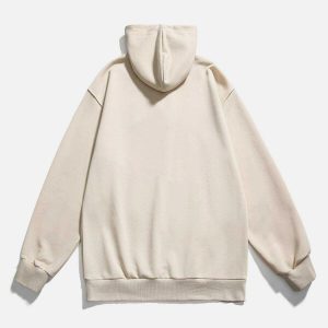 youthful solid flocking hoodie   chic urban streetwear 8943