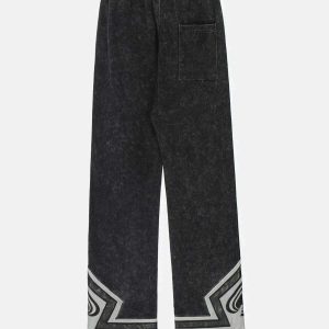 youthful spade patch pants streetwear icon 5048