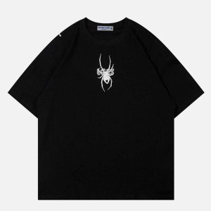 youthful spider web foam tee   quirky urban fashion 1199