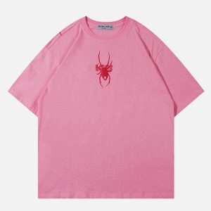 youthful spider web foam tee   quirky urban fashion 2132