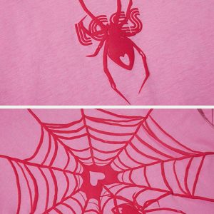 youthful spider web foam tee   quirky urban fashion 2847