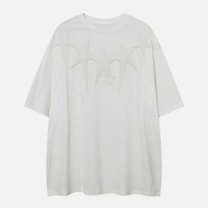 youthful star embroidered tee dynamic stick sponge design 2289