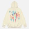 youthful star embroidery hoodie with graffiti edge 8853