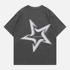 youthful star letter tee   dynamic urban streetwear 5431