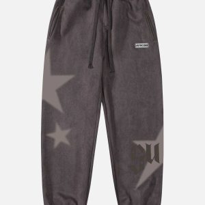 youthful star tapered sweatpants   sleek urban comfort 2627