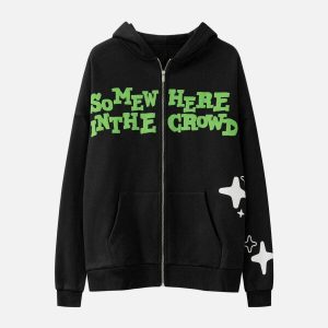 youthful stars foam hoodie   chic urban streetwear 8476