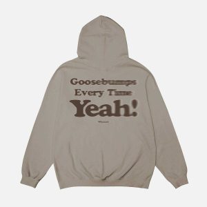 youthful suede foam print hoodie iconic letter design 2567