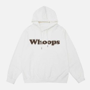 youthful suede foam print hoodie iconic letter design 6826