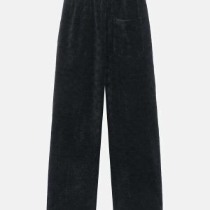 youthful suede letter sweatpants   streetwear icon 4770