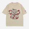 youthful thorn rose tee bold letter print design 7569