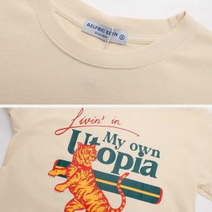 youthful tiger graphic tee   utopian streetwear vibe 5888