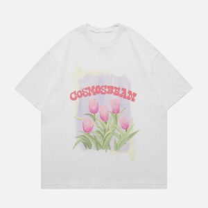 youthful tulip graffiti tee dynamic print & style 5350