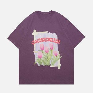 youthful tulip graffiti tee dynamic print & style 7712