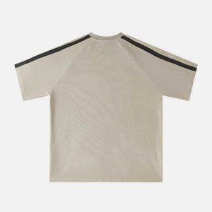 youthful waffle stripes tee   dynamic urban style 7504