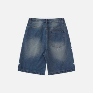 youthful washed star jorts   chic urban streetwear 1468