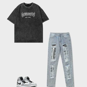 youthful washed wings tee urban streetwear appeal 4353