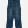 youthful waterwashed patchwork jeans   streetwear revival 1256