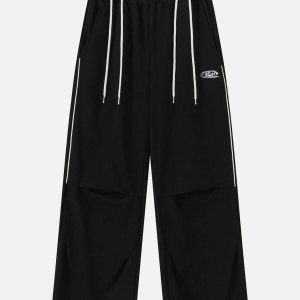 youthful wrinkle solid sweatpants   sleek urban comfort 1796