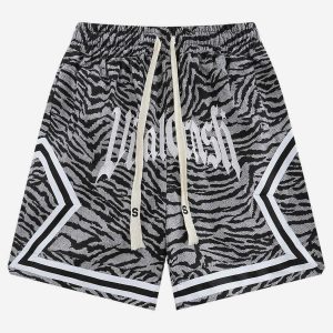 youthful zebra alphabet shorts embroidered design 3695