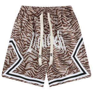 youthful zebra alphabet shorts embroidered design 4822