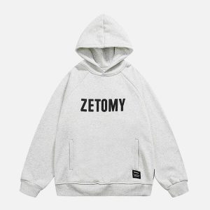 youthful zetomy print hoodie iconic streetwear design 6911