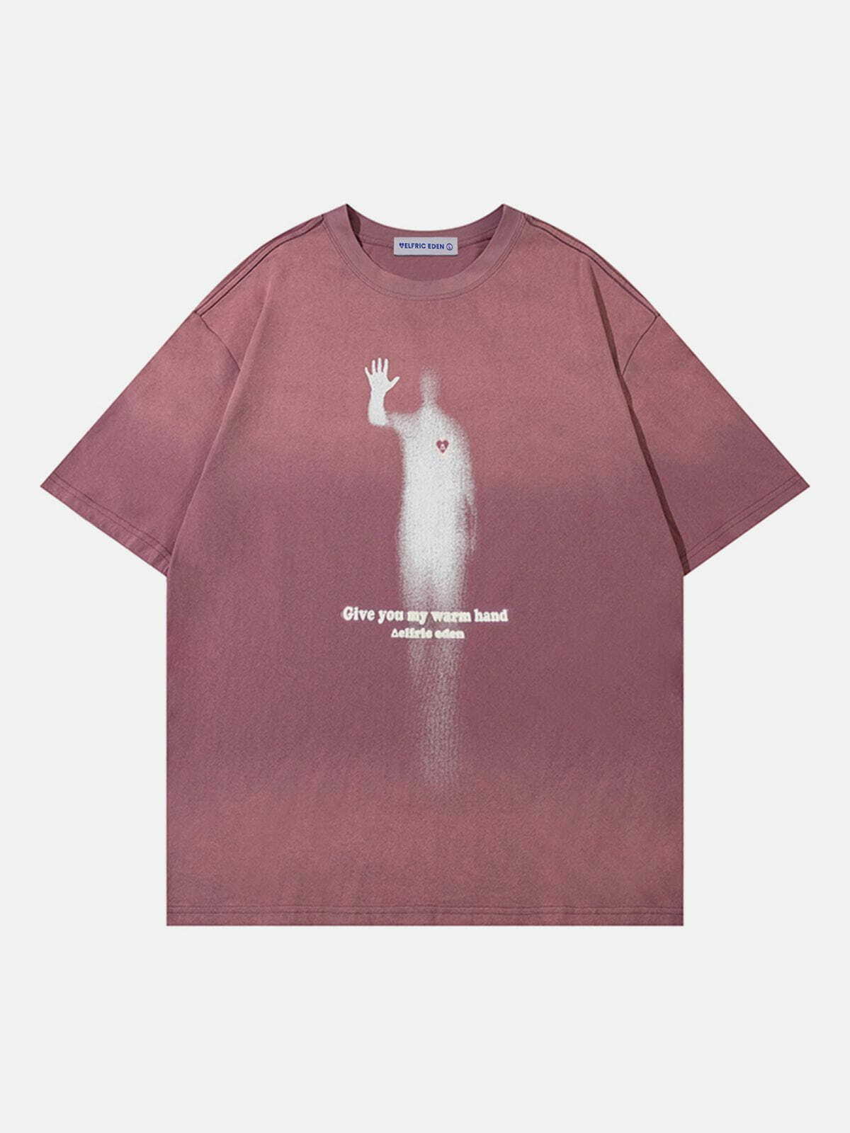 Blurring Shadow Washed Tee - Y2K Grunge Top for Effortless Retro Summer Style