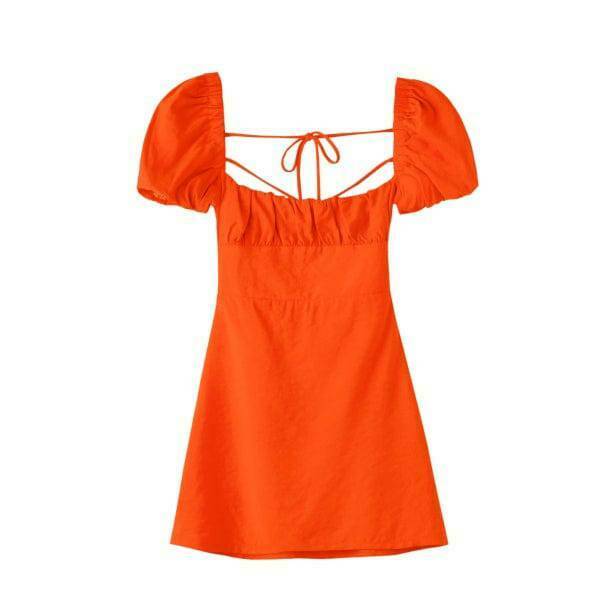 Chic Open Back Cottagecore Dress - Aesthetic Vintage Style for Every Occasion