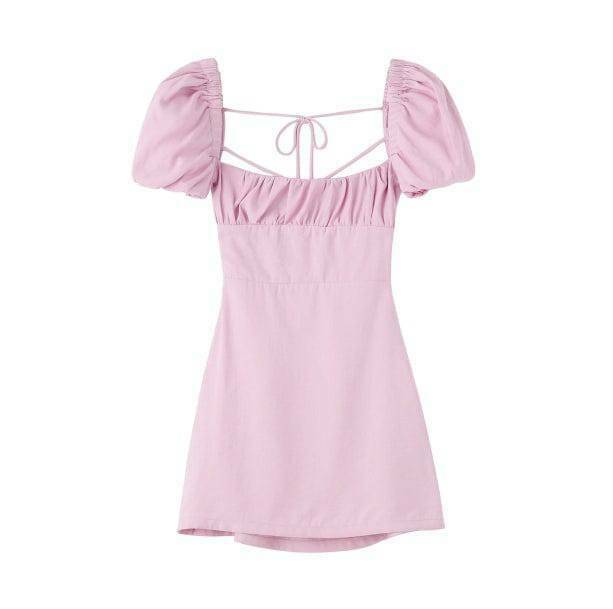 Chic Open Back Cottagecore Dress - Aesthetic Vintage Style for Every Occasion