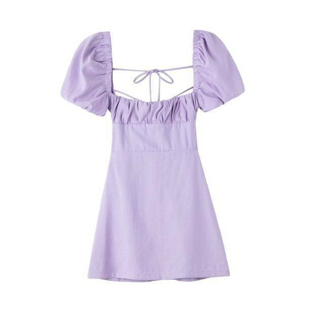 Chic Open Back Cottagecore Dress - Aesthetic Vintage Style for Every Occasion
