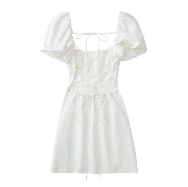 Chic Open Back Cottagecore Dress - Aesthetic Vintage Style for Every Occasion