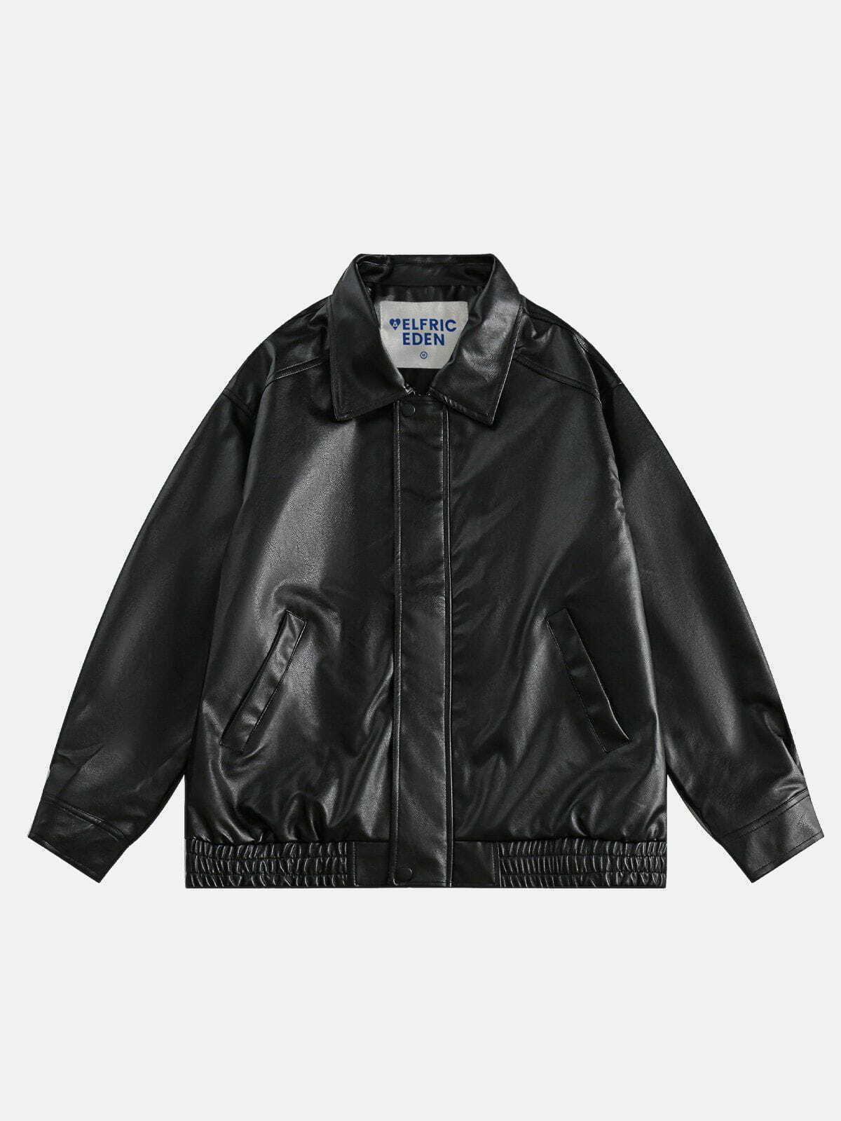 Chic Y2K Faux Leather Jacket: Essential Grunge Layer for Retro Summer Outfits