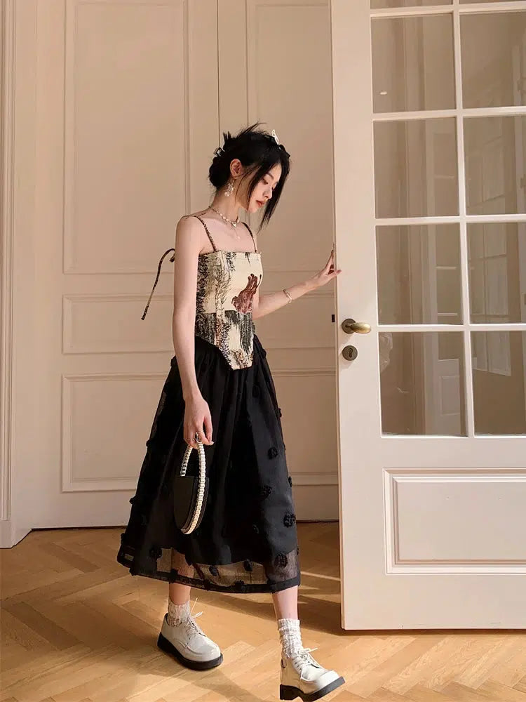 Cottagecore Aesthetic Zip-Up Corset Top for Y2K Style and Vintage-Inspired Outfits
