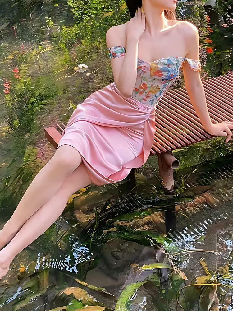 Cottagecore Floral Corset Top - Y2K Inspired Spring Fashion for Effortless Style