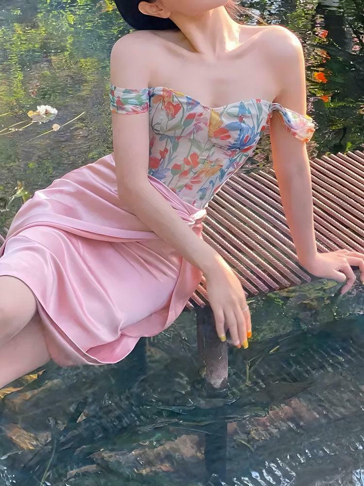 Cottagecore Floral Corset Top - Y2K Inspired Spring Fashion for Effortless Style