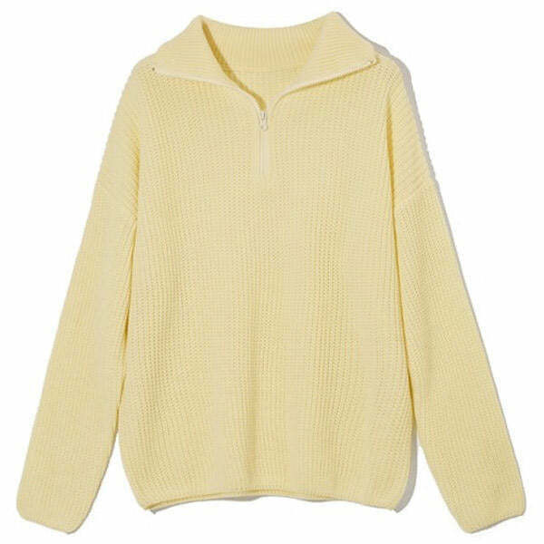Danish Pastel Zip Up Jumper - Y2K Fashion Essential for 2000s Style