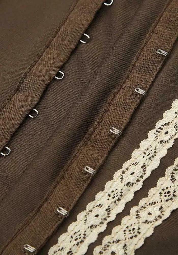 Fairy Grunge Lace Corset Top - Y2K Aesthetic with Vintage Charm for Trendy Outfits