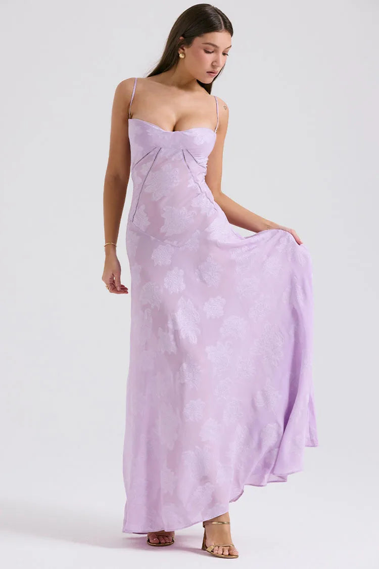 Floral Lace-Up Maxi Dress: Y2K Aesthetic, Coquette Style, and Grunge Vibes