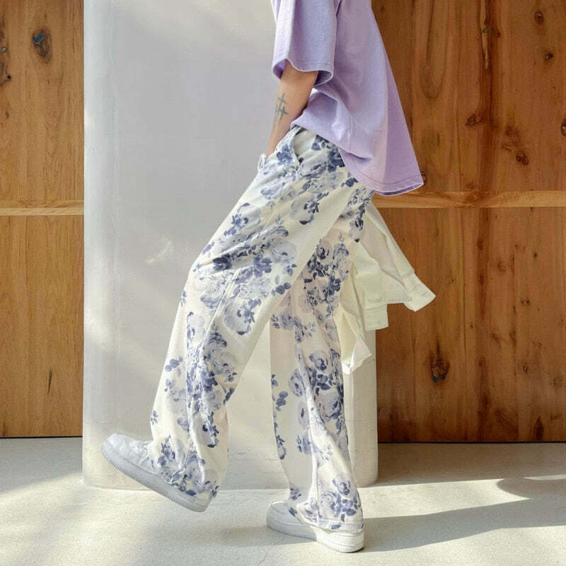 Floral Print Y2K Casual Pants for Effortless Summer Style and Trendy Outfits