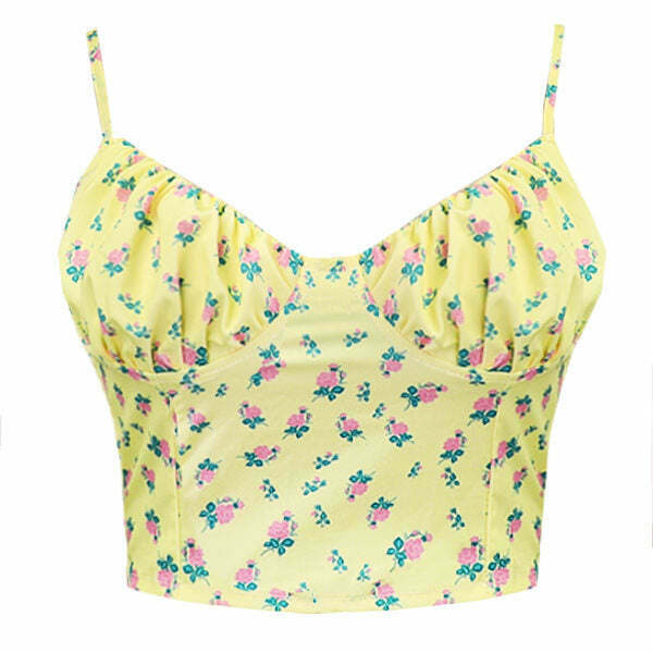 Floral Sin Lace-Up Top: Y2K-Inspired Summer Fashion for Effortless Style and Vibe