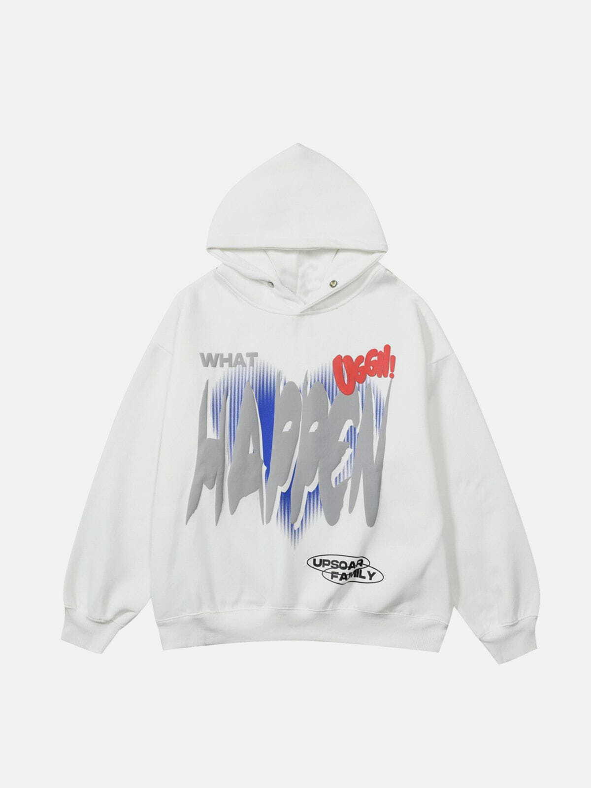 HAPPEN Y2K Grunge Print Hoodie - Retro 90s Fashion for Trendy Summer Outfits