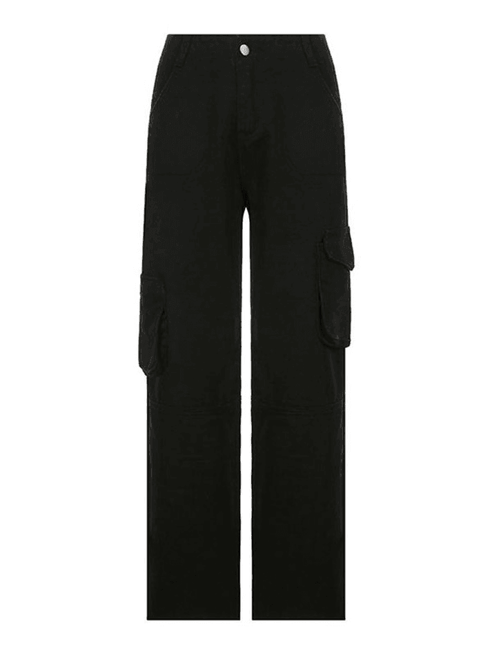 Low-Rise Distressed Cargo Jeans: Embrace Y2K Fashion with a Grunge Aesthetic Twist