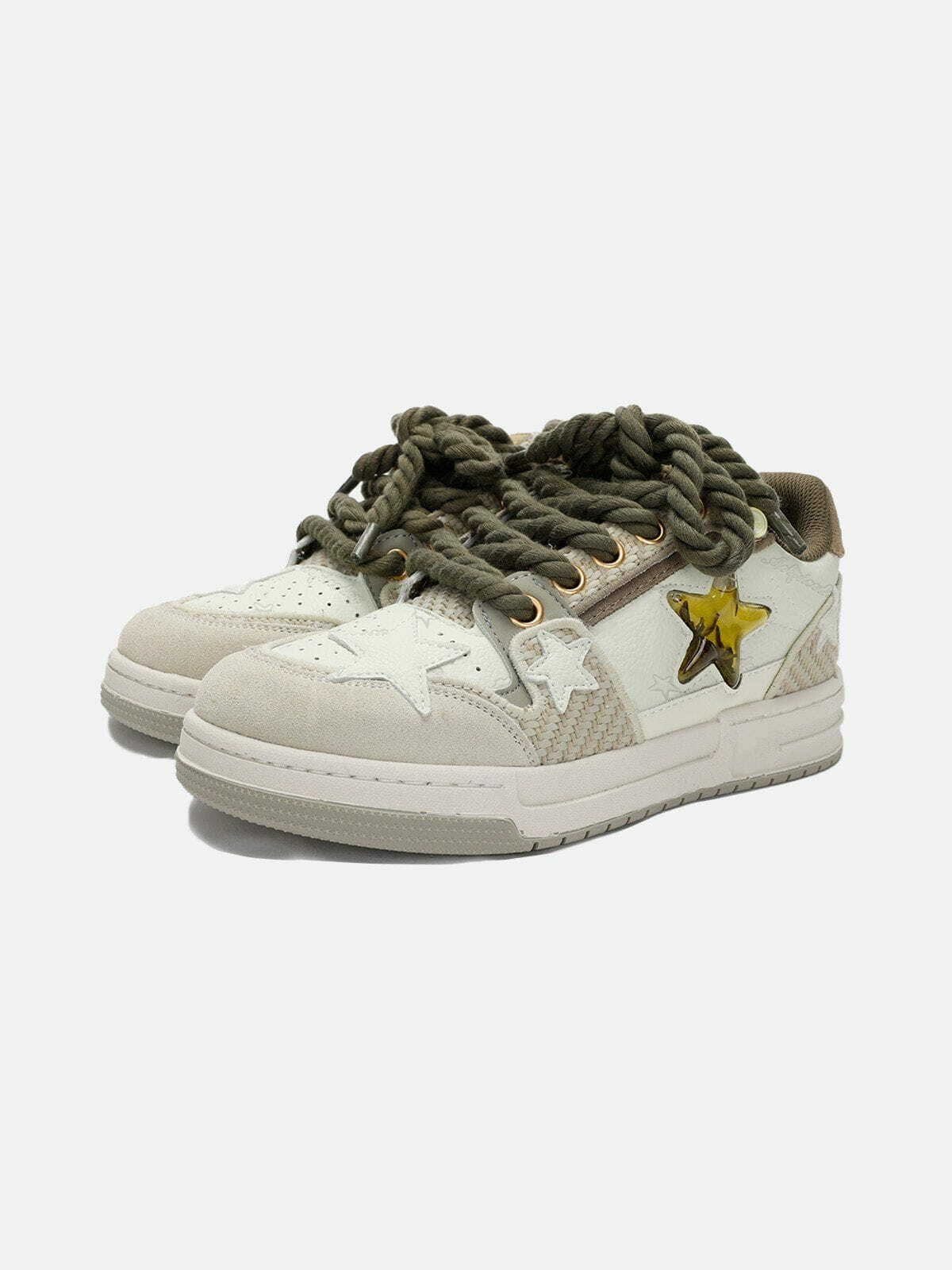 StarryClimb Y2K Star Skate Shoes - Retro 90s Grunge Style for Summer Outfits & Parties
