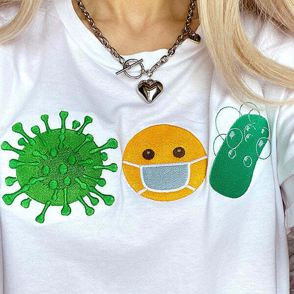 Stay Safe Y2K Fashion T-Shirt - Trendy 2000s Style Graphic Tee