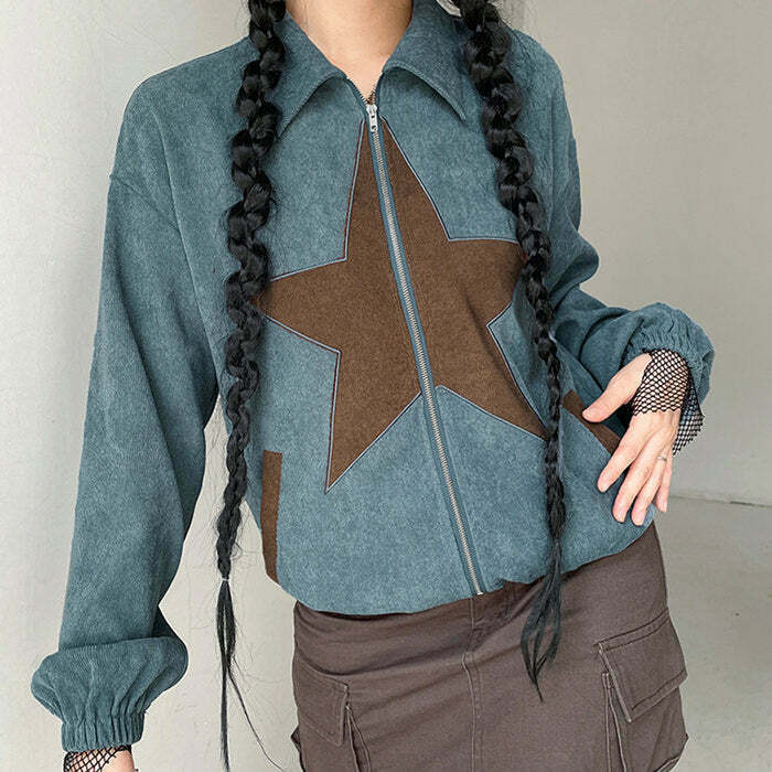 Trendy Y2K Corduroy Jacket for Effortless Grunge Style and Vintage Summer Outfits