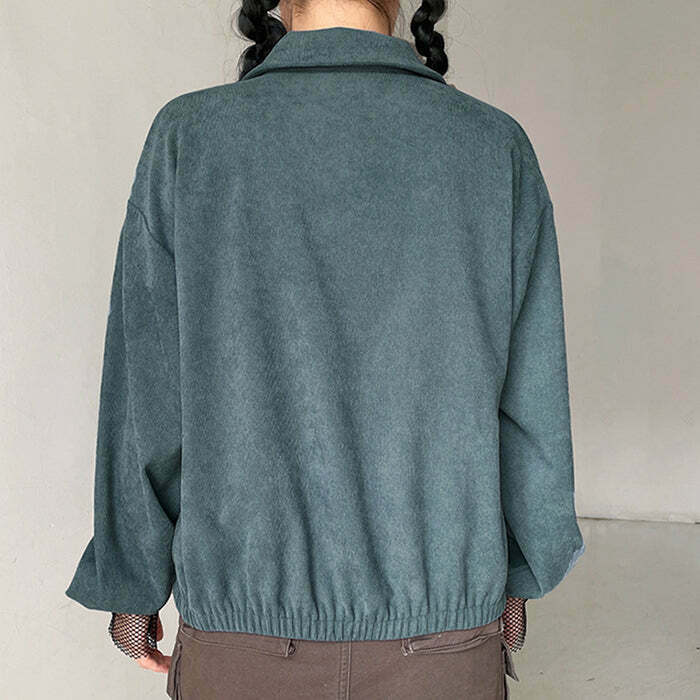 Trendy Y2K Corduroy Jacket for Effortless Grunge Style and Vintage Summer Outfits