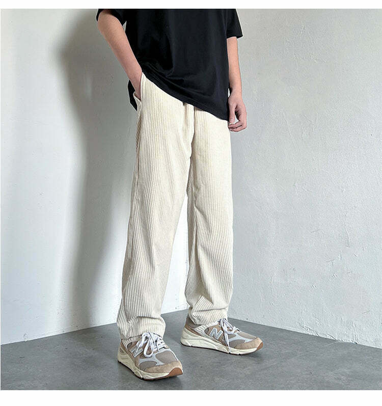 Trendy Y2K Corduroy Pants for Effortless Grunge Style and Vintage 90s Fashion Vibes