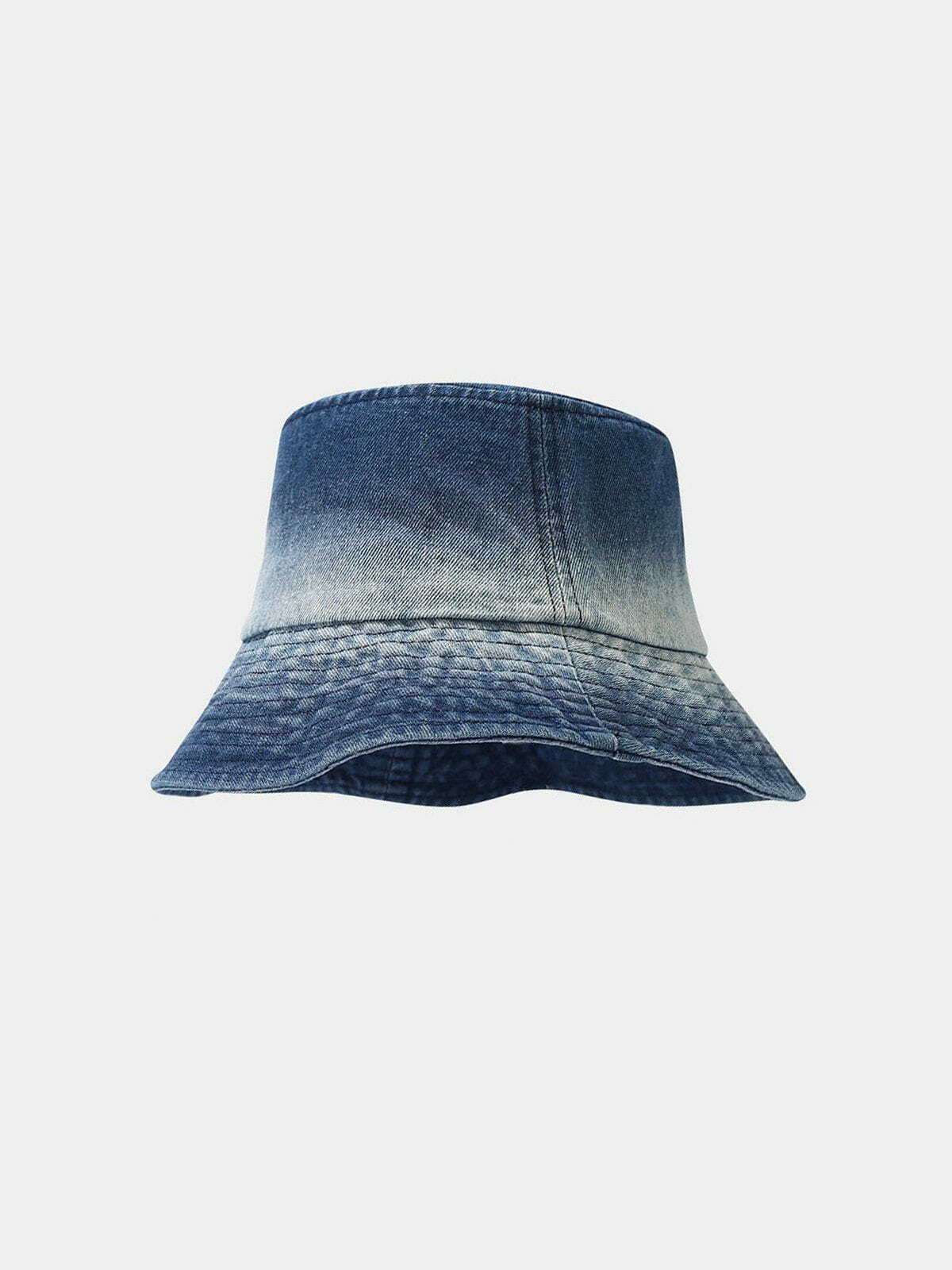 Vintage Color Contrast Washed Hat - Y2K Inspired Accessory for Retro Summer Outfits