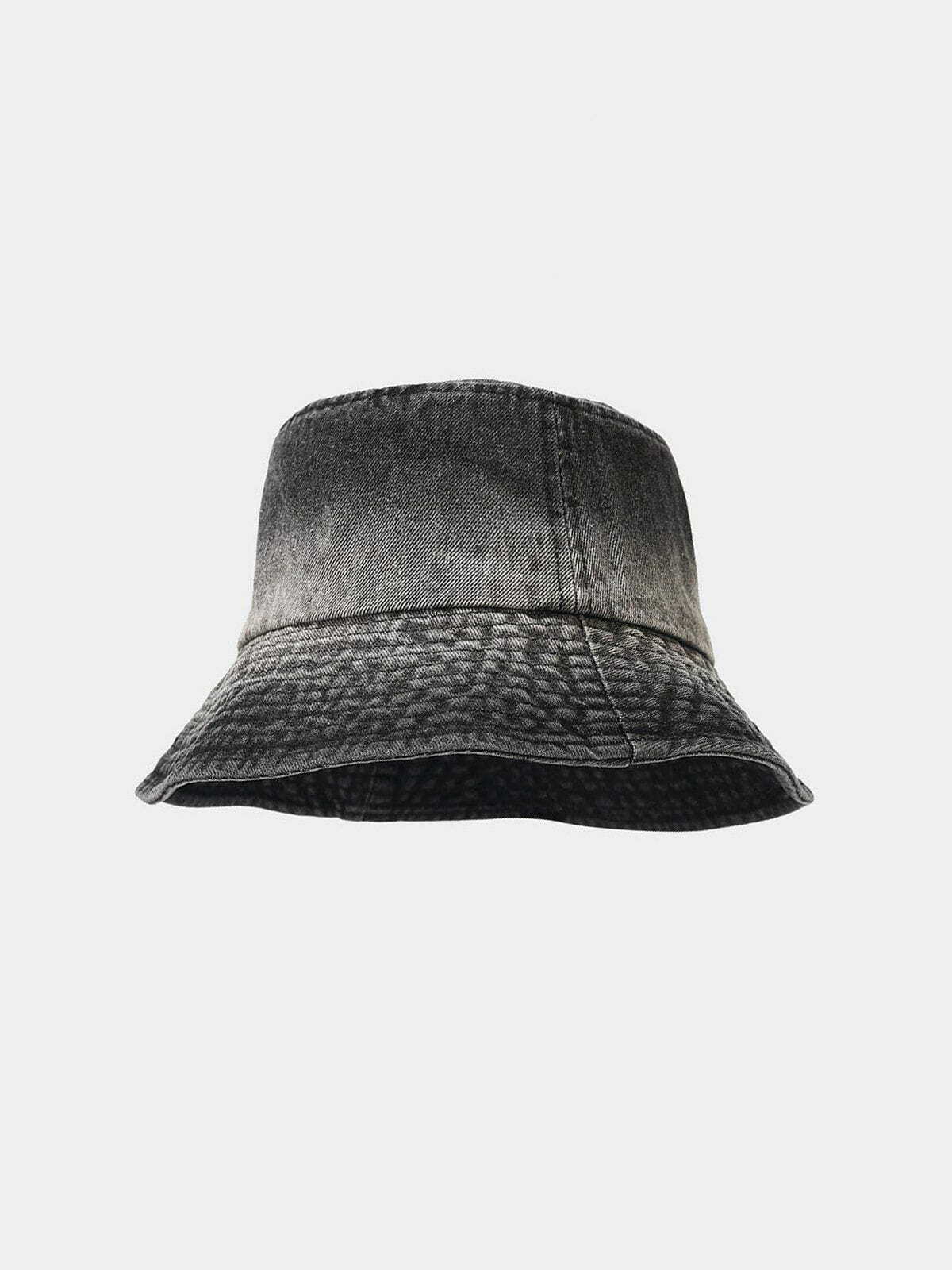 Vintage Color Contrast Washed Hat - Y2K Inspired Accessory for Retro Summer Outfits