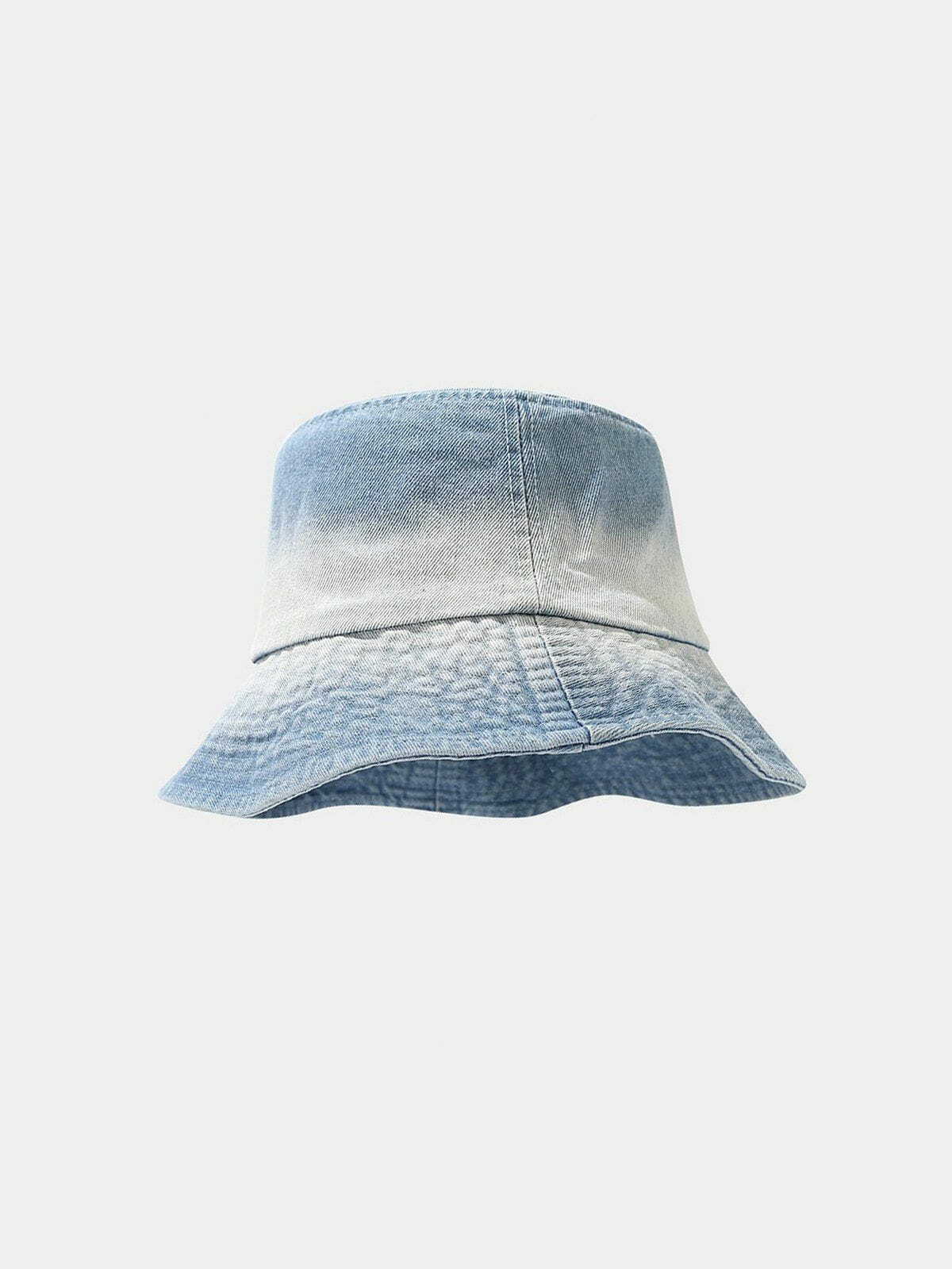 Vintage Color Contrast Washed Hat - Y2K Inspired Accessory for Retro Summer Outfits
